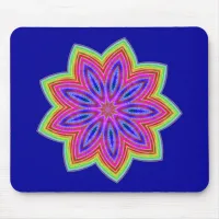 Funky Star Flower Mouse Pad