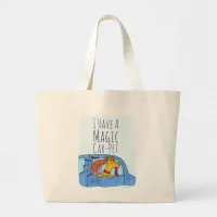 Magic Car Pet Funny Cartoon Motto Fun Large Tote Bag