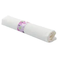 Pretty Purple Watercolor Floral Baby Shower Napkin Bands