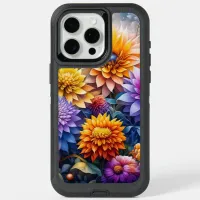 Pretty Colorful Ai Art Flowers Personalized iPhone 15 Pro Max Case