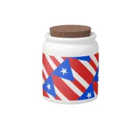 Puerto Rico Flag Candy Jar