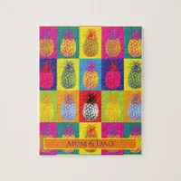 Bold Modern Art Pineapple Pop Art Pattern Jigsaw Puzzle