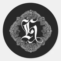 Elegant Goth Initial H Sticker