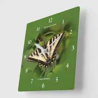Beautiful Western Tiger Swallowtail Butterfly Square Wall Clock