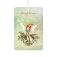 Cute Christmas Fairy on an Ornament Air Freshener