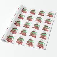 Funny Eggnog Christmas Saying Wrapping Paper