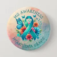 MG Awareness | Myasthenia Gravis Ribbon Button