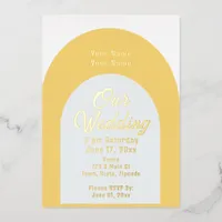 Minimalist Elegant Chic Foil Invitation