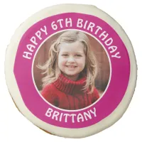 Personalized Photo, Age and Name Birthday Party Sugar Cookie