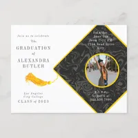 Gold Tassel Photo Script Class of 2023 Graduation Postcard