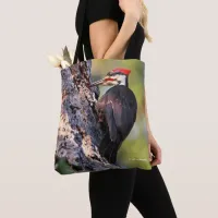 Beautiful Pileated Woodpecker on the Tree Tote Bag
