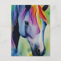 A Horse in Fun Colors Postcard