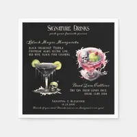 Gothic Wedding Whimsigoth Signature Drinks Napkins