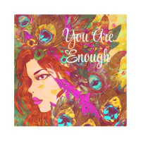 You Are Enough Abstract Art | Women with Feathers