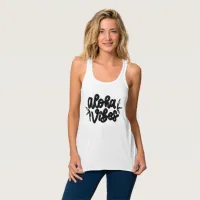 Black & White Aloha Vibes    Tank Top