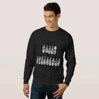 Merry Christmas Snow People Font Men's Sweatshirt