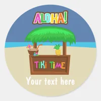 Kids Hawaiian Luau Party Classic Round Sticker