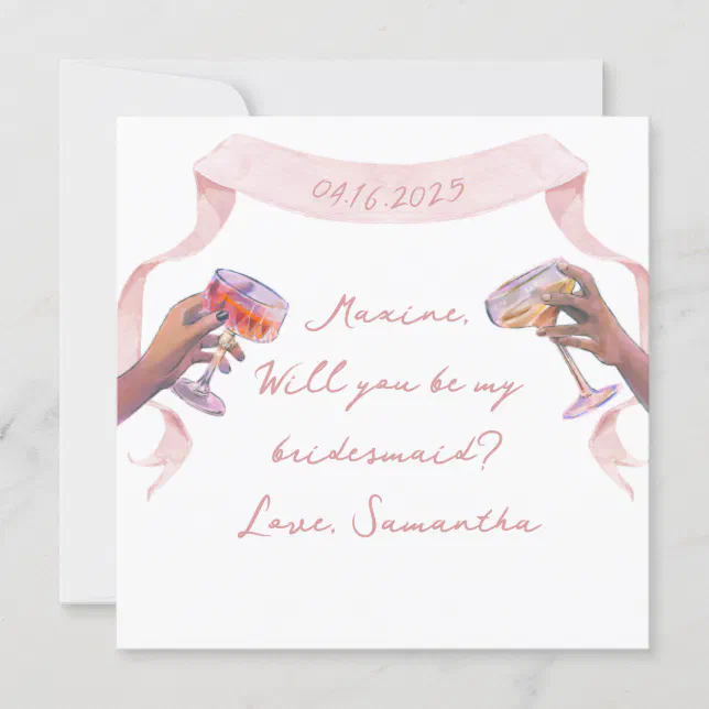 Elegant Bridesmaid Proposal Handwritten Notecard