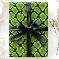 Green and Black Snakeskin Wrapping Paper