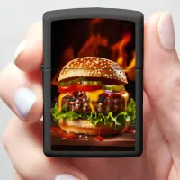 Gourmet Steaming Cheeseburger Zippo Lighter