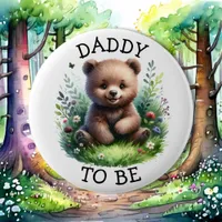 Daddy to be | Woodland Themed Baby Shower  Button