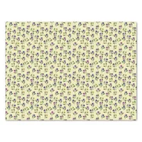 Pretty Pink Purple and Yellow Pansies Tissue Paper