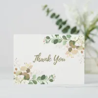 Simple Floral Thank You Card 