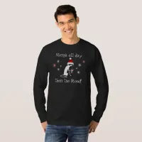 Sleigh All Day Then Ros&#233; Funny Christmas Cat T-Shirt