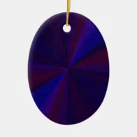 Circular Gradient Patchwork Blue to Purple Ceramic Ornament