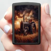 Vintage Tractor In Golden Hour Zippo Lighter