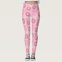 Have A Great Day Donut Slogan Pattern Leggings