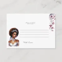 Bride Bachelorette Wedding Advice Enclosure Card