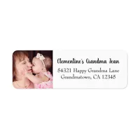 Cute Best Grandma Photo Address Label