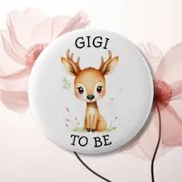 GiGi to be | Woodland Themed Baby Shower  Button