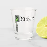 Green Dragon With Celtic Border Personalized Shot Glass