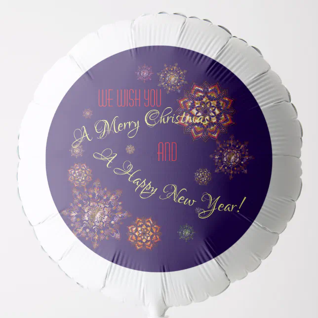 Christmas-new year- colorful and bright snowflakes balloon