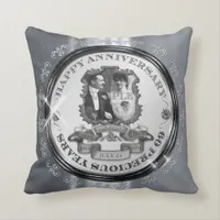 Vintage 60th Anniversary ID195 Throw Pillow