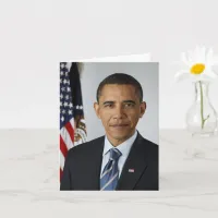 President Barack Obama 1st Term Photo Birthday SM Card