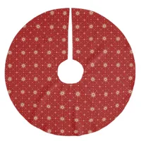 Vintage Star Pattern Brushed Polyester Tree Skirt