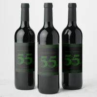 55th Wedding Anniversary Custom Wine Label