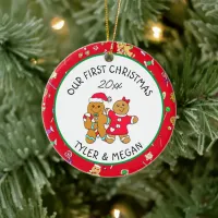 Our First Christmas Together Personalized Ceramic Ornament
