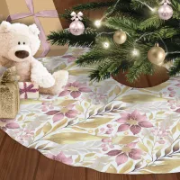 Pink Gold Christmas Pattern#21 ID1009 Brushed Polyester Tree Skirt