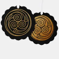 Triple Celtic Knot Swirl Mandala  Ornament Card