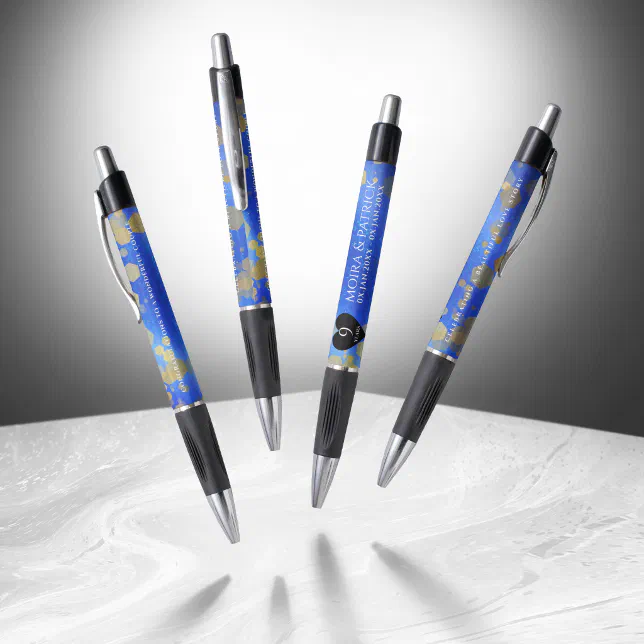 Elegant 9th Lapis Lazuli Wedding Anniversary Pen