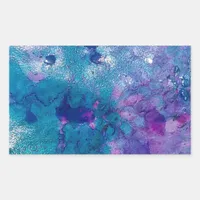 Abstract Blue Purple Rectangular Sticker