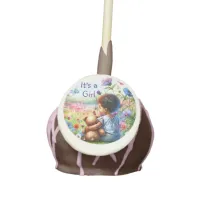 Baby Girl with Teddy Bear Baby Shower It's a Girl Cake Pops