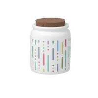 Pastel stripes and dots candy jar