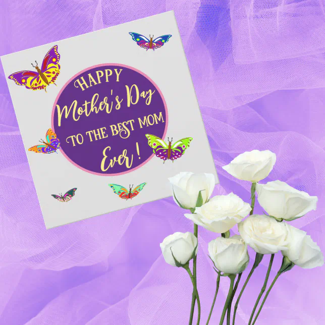 Mother’s Day card with butterflies