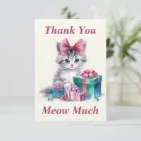 Kitty Thank You Card