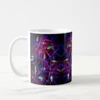 Art Deco pattern - burgundy abstract leaves Coffee Mug